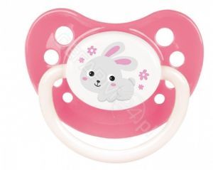 Canpol babies smoczek silikonowy symetryczny "Bunny&Company" 6-18 miesięcy (23/269) 1 szt (różowy)