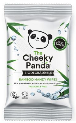 Cheeky Panda Handy Wipes bambusowe chusteczki nawilżane x 12 szt