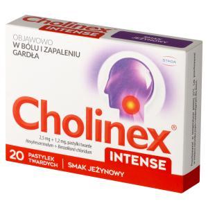 Cholinex Intense x 20 tabl do ssania o smaku jeżynowym