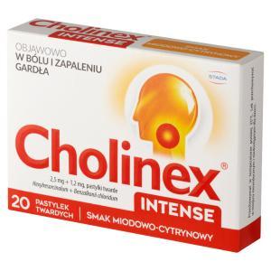 Cholinex Intense x 20 tabl do ssania o smaku miodowo - cytrynowym