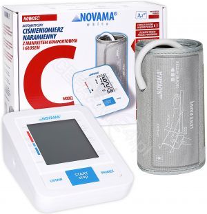 Ciśnieniomierz Novama White C automatyczny naramienny z zasilaczem i funkcją mowy