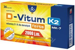D-Vitum forte 2000 j.m. K2 (witaminy D i K dla dorosłych) x 36 kaps