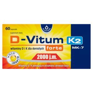 D-Vitum forte 2000 j.m. K2 (witaminy D i K dla dorosłych) x 60 kaps