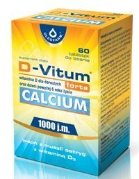 D-Vitum forte Calcium x 60 tabl do ssania o smaku cytrynowym