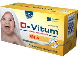 D-Vitum witamina D dla niemowląt 400 j.m. x 90 kapsułek