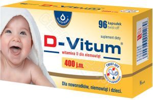 D-Vitum witamina D dla niemowląt 400 j.m. x 96 kaps
