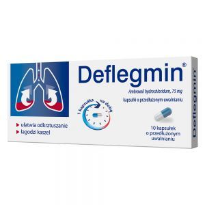 Deflegmin 75 mg x 10 kaps o przedłużonym uwalnianiu