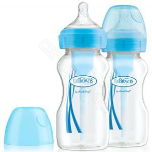 Dr Brown's butelka antykolkowa OPTIONS+ z szeroką szyjką 2 x 270 ml duopack (niebieska)