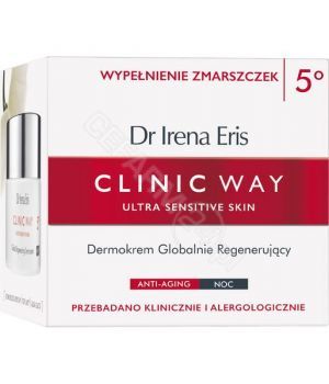 Dr Irena Eris CLINIC WAY dermokrem globalnie regenerujący do twarzy i pod oczy 5° na noc