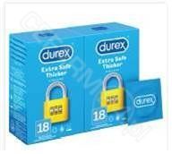 Durex Extra Safe prezerwatywy wzmocnione zwiększona ilość lubrykantu x 18 szt w dwupaku (2 x 18 szt)