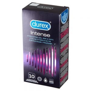 Durex Intense prezerwatywy prążkowane ze stymulującym żelem x 10 szt