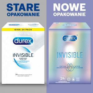 Durex Invisible prezerwatywy supercienkie dodatkowo nawilżane x 24 szt