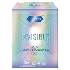 Durex Invisible prezerwatywy supercienkie dodatkowo nawilżane x 24 szt