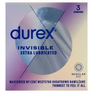 Durex Invisible prezerwatywy supercienkie dodatkowo nawilżane x 3 szt