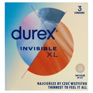 Durex Invisible XL prezerwatywy supercienkie powiększone x 3 szt