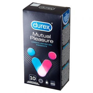 Durex Mutual Pleasure prezerwatywy prążkowane przedłużające stosunek x 10 szt