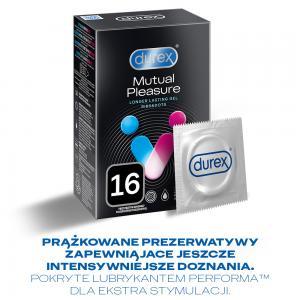 Durex Mutual Pleasure prezerwatywy prążkowane przedłużające stosunek x 16 szt