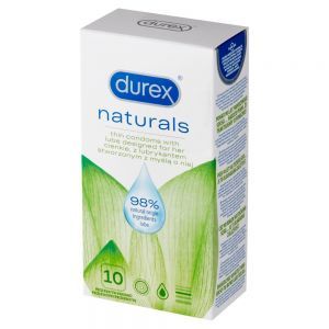 Durex NATURALS cienkie prezerwatywy z lubrykantem stworzone z myślą o niej x 10 szt