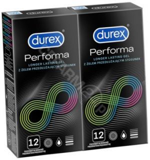 Durex Performa prezerwatywy przedłużające stosunek x 12 szt w dwupaku (2 x 12 szt)