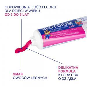 Elgydium Kids pasta do zębów dla dzieci 3-6 lat malinowo-truskawkowa 50 ml