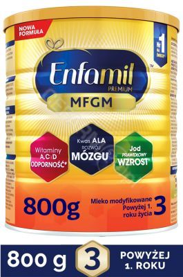 Enfamil Premium MFGM 3 mleko modyfikowane dla dzieci powyżej 12 miesiąca 800 g