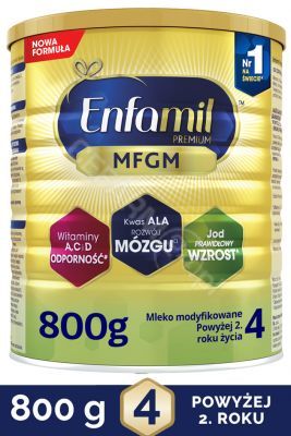 Enfamil Premium MFGM 4 mleko modyfikowane dla dzieci powyżej 2 roku życia 800 g