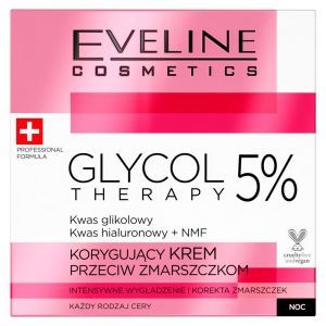 Eveline Glycol Therapy  korygujący krem przeciw zmarszczkom na noc 50 ml