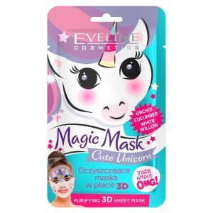 Eveline Magic Mask Cute Unicorn oczyszczająca maska w płacie 3D x 1 szt