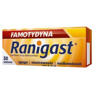 Famotydyna Ranigast 20 mg x 30 tabl powlekanych