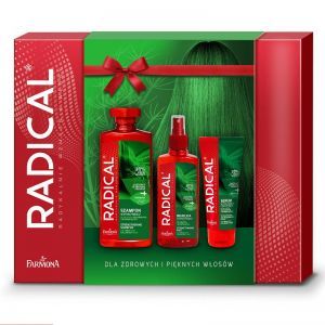 Farmona Radical promocyjny zestaw - szampon wzmacniający 400 ml + mgiełka wzmacniająca 200 ml + serum wzmacniająco-regenerujące 100 ml