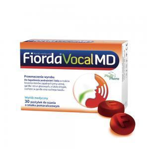 Fiorda Vocal MD x 30 pastylek do ssania o smaku pomarańczowym