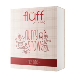 Fluff Fluffy Snow Face Care promocyjny zestaw - maseczka do twarzy 30 ml + krem do twarzy 30 ml + żel do mycia twarzy 100 ml