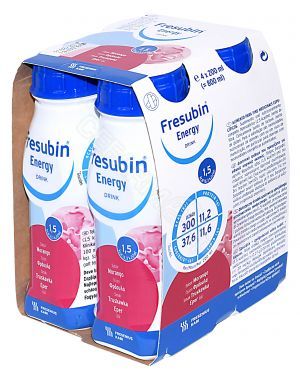 Fresubin Energy Drink o smaku truskawkowym 4 x 200 ml