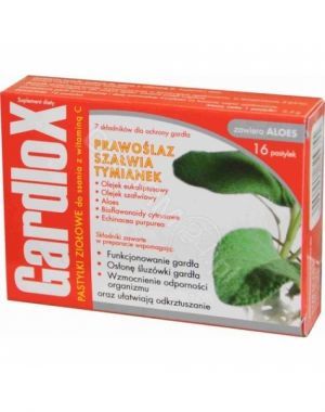 Gardlox ziołowe pastylki do ssania z witaminą C x 16 szt (KRÓTKA DATA)