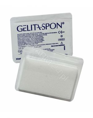 Gelitaspon standard (80x50x10mm) wchłanialna gąbka żelatynowa tamująca krwawienie x 1 szt