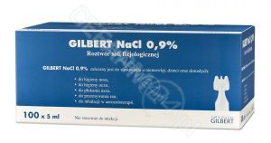GILBERT sól fizjologiczna NaCl 0,9% (natrium chloratum) x 100 ampułek po 5 ml