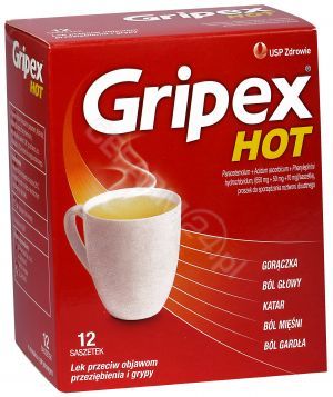 Gripex HOT x 12 sasz o smaku cytrynowym