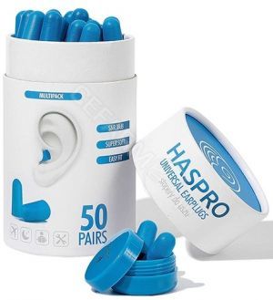 HASPRO Tube50 stopery do uszu x 100 szt (niebieskie)