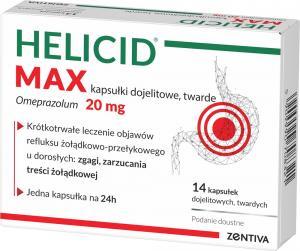 Helicid MAX 20 mg x 14 kaps dojelitowych