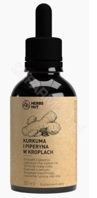 Herbs Hut Kurkuma i Piperyna w kroplach 50 ml