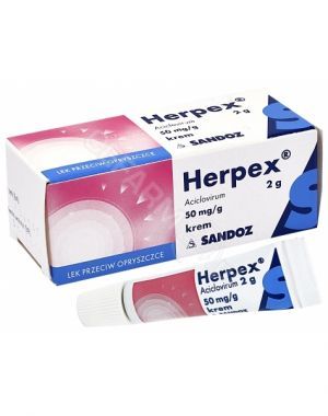 Herpex - lek przeciwwirusowy na opryszczkę w formie kremu 2 g