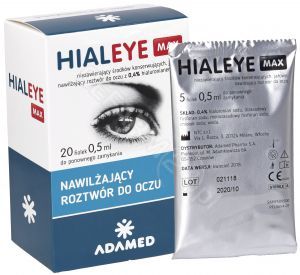 Hialeye MAX 0,4% nawilżający roztwór do oczy x 20 fiolek po 0,5 ml