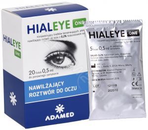 Hialeye ONE 0.2% nawilżający roztwór do oczu x 20 fiolek po 0,5 ml