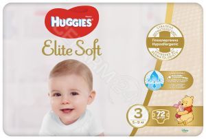 Huggies Elite Soft Mega 3 (5-9 kg) x 72 szt