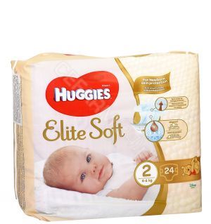 Huggies Elite Soft Newborn 2 (4-6 kg) pieluchy x 24 szt