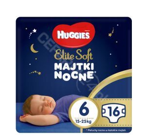 Huggies Elite Soft Overnights Pants 6 (15-25 kg) pieluchomajtki na noc x 16 szt