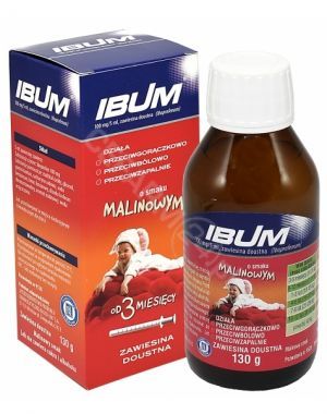Ibum 100 mg/5 ml zawiesina o smaku malinowym 130 g
