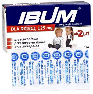 Ibum dla dzieci 125 mg x 10 czopków