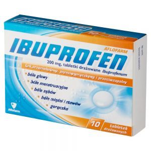 Ibuprofen aflofarm 200 mg x 10 tabl drażowanych