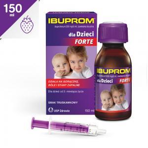 Ibuprom dla dzieci Forte 200 mg/5 ml zawiesina o smaku truskawkowym 150 ml